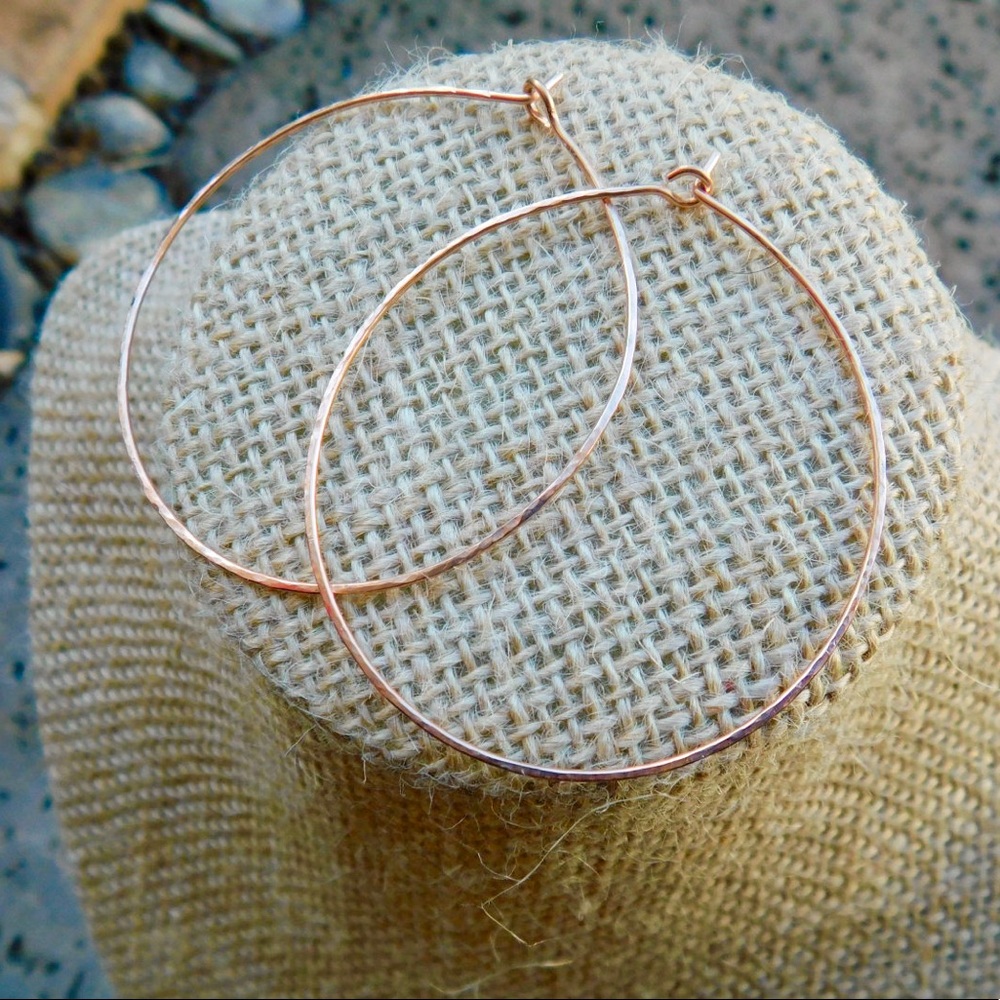 Rose Gold Hoops - LRG